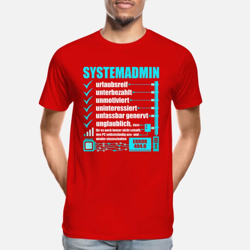 Systemadministrator, IT-Support, Netzwerkadmin, PC Männer Premium Bio T-Shirt