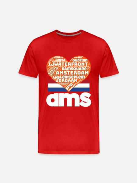 Amsterdam - Men's Premium Organic T-Shirt - red