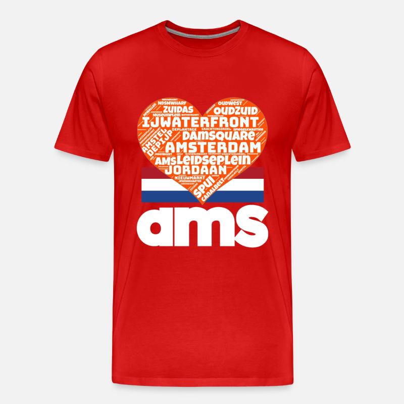 Amsterdam - Männer Premium Bio T-Shirt - Rot