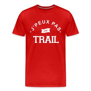 j'peux pas j' ai trail cadeau sport trail running - T-shirt bio Premium Homme - rouge - Devant - Damien (186cm)
