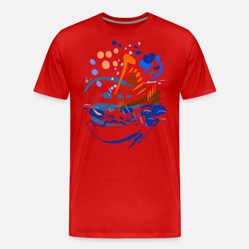 Abstrakt - Männer Premium Bio T-Shirt - Rot
