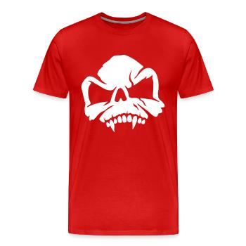 Vampire Skull - Männer Premium Bio T-Shirt - Rot - Vorne - Damien (186cm)