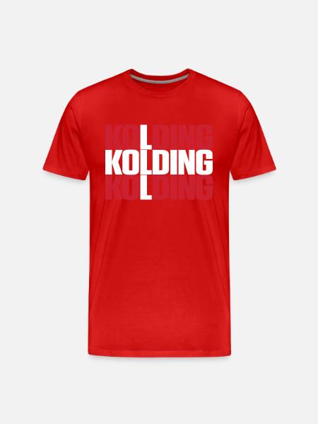 Kolding Danemark Drapeau - T-shirt bio Premium Homme - rouge