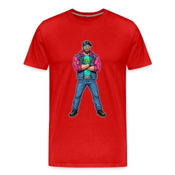 Truck Driver Legend: My Way Is the Highway - Men's Premium Organic T-Shirt - red - Front - Damien (186cm)