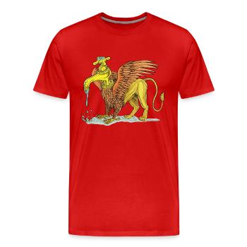 THE TAP - Men's Premium Organic T-Shirt - red - Front - Damien (186cm)