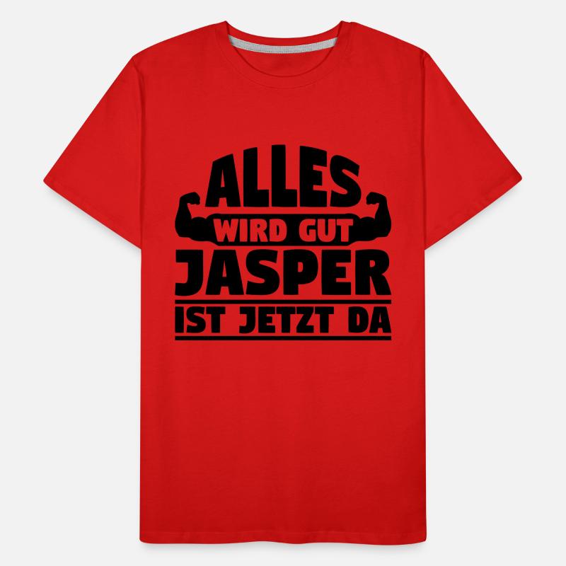 Alles wird gut Jasper ist jetzt da Männer Premium Bio T-Shirt