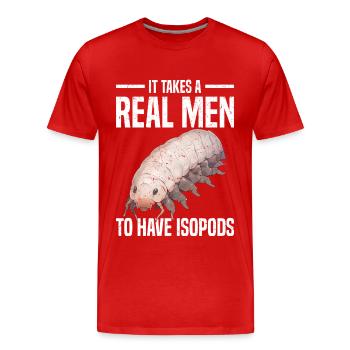 Asseln - Männer Premium Bio T-Shirt - Rot - Vorne - Damien (186cm)