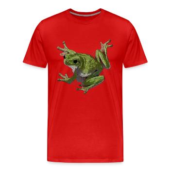 Rainette blanche - T-shirt bio Premium Homme - rouge - Devant - Damien (186cm)