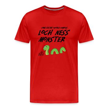 loch ness monster - Men's Premium Organic T-Shirt - red - Front - Damien (186cm)