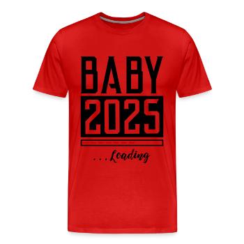 Bébé 2025 Chargement Dicton - T-shirt bio Premium Homme - rouge - Devant - Damien (186cm)