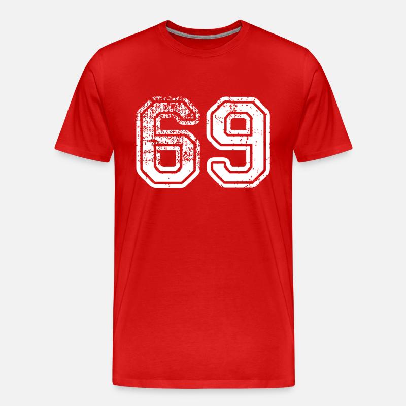 69 - Männer Premium Bio T-Shirt - Rot