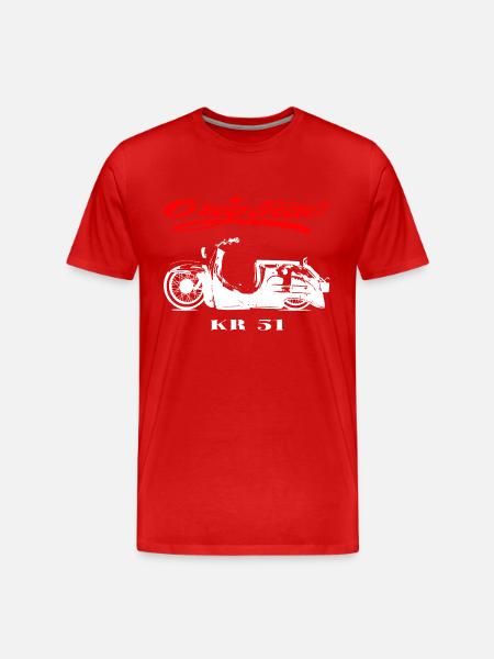 Simson Schwalbe GDR Moped - Men's Premium Organic T-Shirt - red