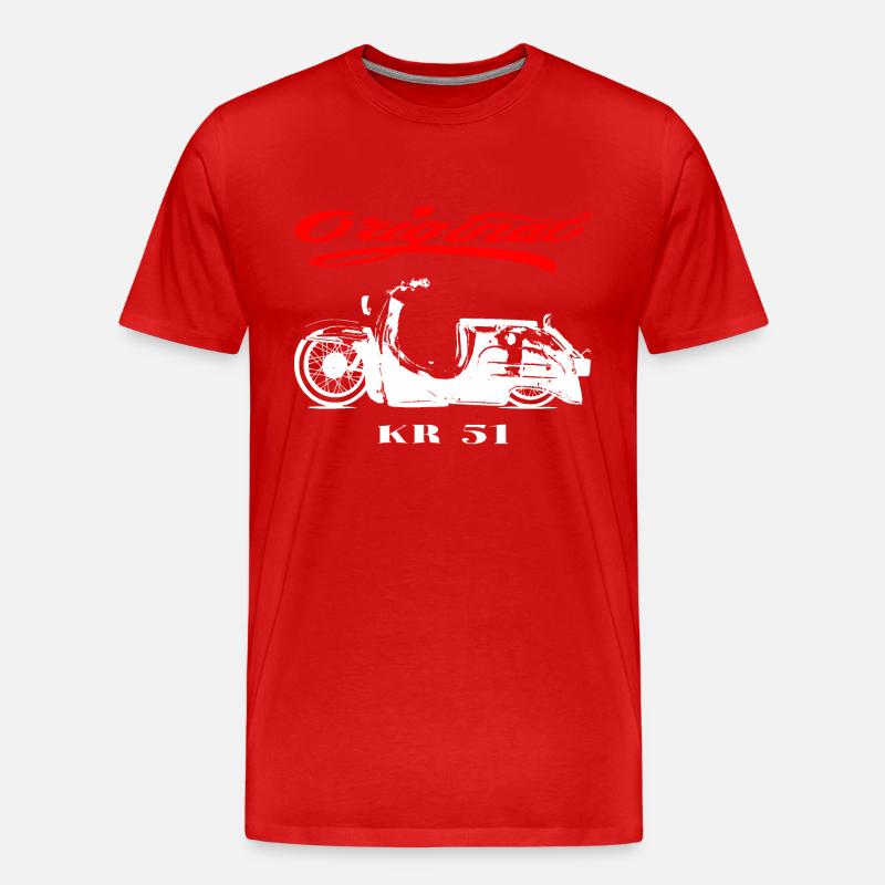 Simson Schwalbe GDR Moped - Men's Premium Organic T-Shirt - red