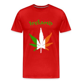 Ireland - Männer Premium Bio T-Shirt - Rot - Vorne - Damien (186cm)