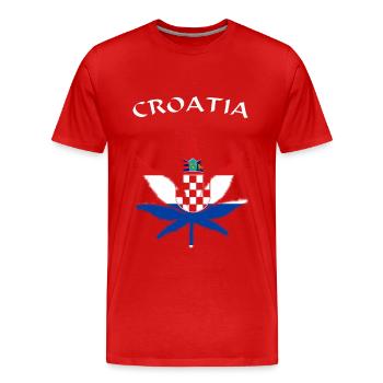 Croatia - Männer Premium Bio T-Shirt - Rot - Vorne - Damien (186cm)