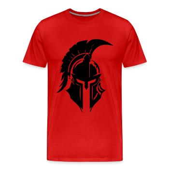 Gladiator Spartan Casque Sparta - T-shirt bio Premium Homme - rouge - Devant - Damien (186cm)