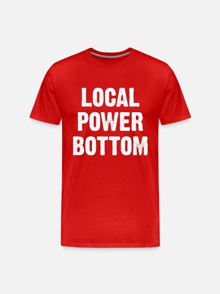 Local Power Bottom - Men's Premium Organic T-Shirt - red