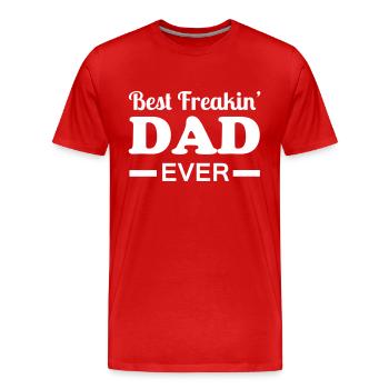 Dad - T-shirt bio Premium Homme - rouge - Devant - Damien (186cm)