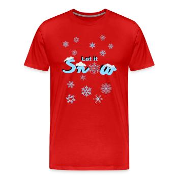 Let it snow - Men's Premium Organic T-Shirt - red - Front - Damien (186cm)