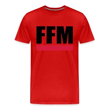 FFM - Frankfurt am Main - Männer Premium Bio T-Shirt - Rot - Vorne - Damien (186cm)