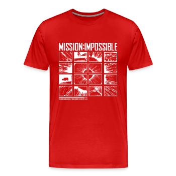 Mission Impossible Dead Reckoning Kacheldesign - Männer Premium Bio T-Shirt - Rot - Vorne - Damien (186cm)