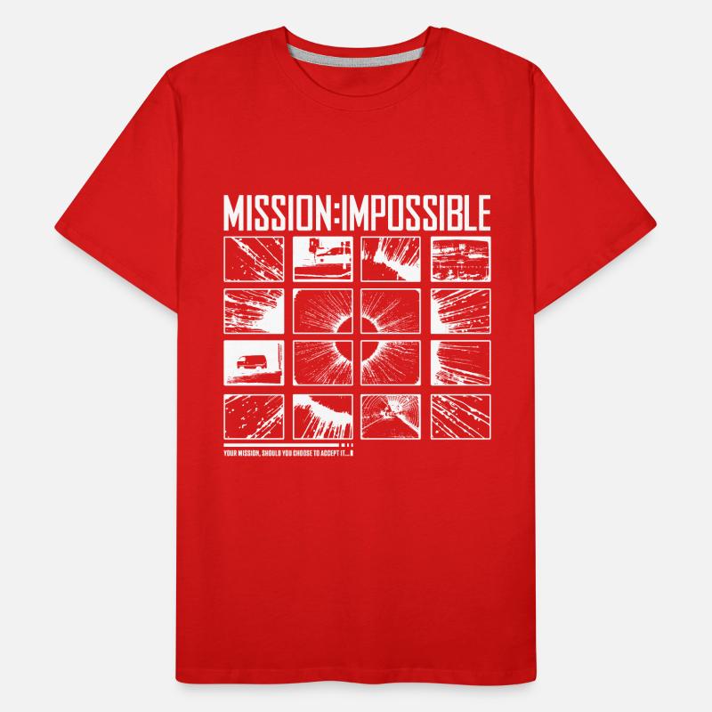 Mission Impossible Dead Reckoning Design En Blanc T-shirt bio Premium Homme