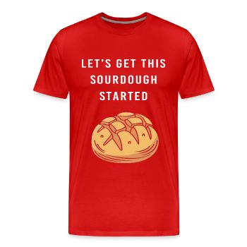 Baker Baker Baking - Men's Premium Organic T-Shirt - red - Front - Damien (186cm)