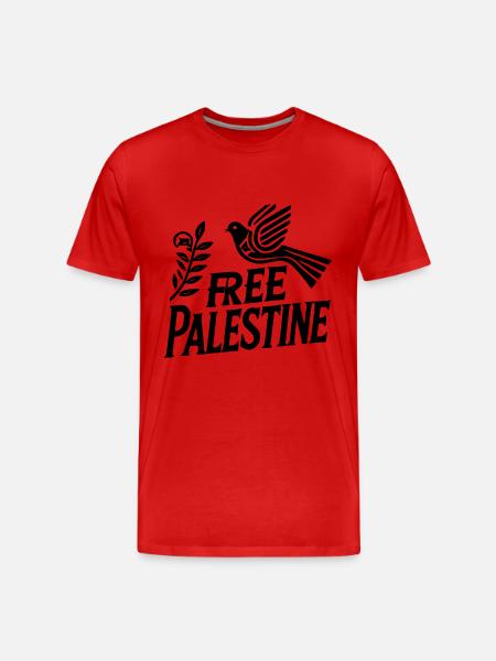 Free palestine - Männer Premium Bio T-Shirt - Rot