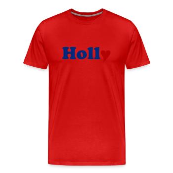 Holly mit Herz - Men's Premium Organic T-Shirt - red - Front - Damien (186cm)