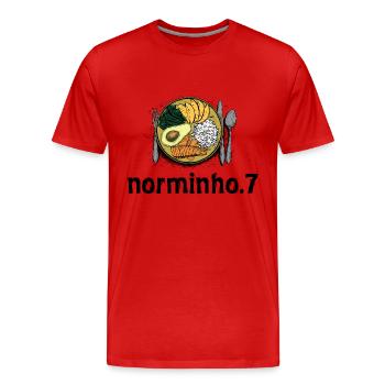 norminho.7 2022 Collection - Männer Premium Bio T-Shirt - Rot - Vorne - Damien (186cm)