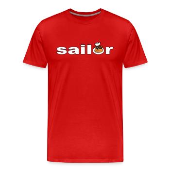 Sailor - Men's Premium Organic T-Shirt - red - Front - Damien (186cm)