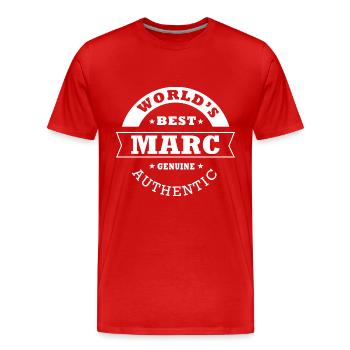 Marc world s best cadeau marc - T-shirt bio Premium Homme - rouge - Devant - Damien (186cm)