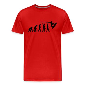 Wakeboard - Männer Premium Bio T-Shirt - Rot - Vorne - Damien (186cm)