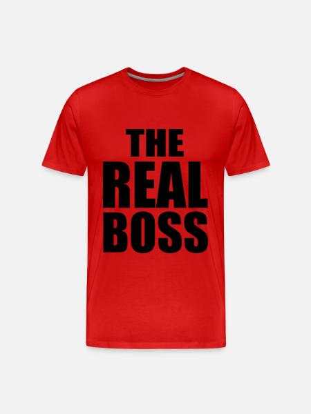 The real boss - Männer Premium Bio T-Shirt - Rot