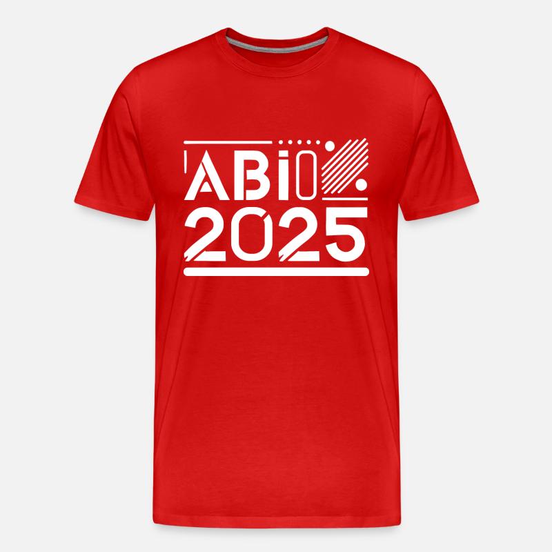 Abi 2025 - Männer Premium Bio T-Shirt - Rot