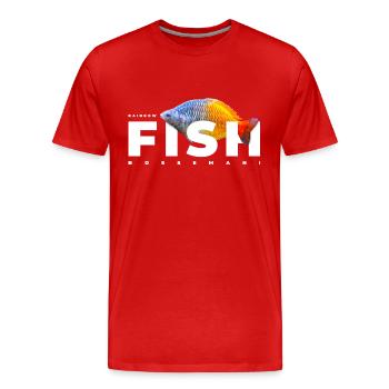 Boesemani Rainbow Fish Keeper - T-shirt bio Premium Homme - rouge - Devant - Damien (186cm)