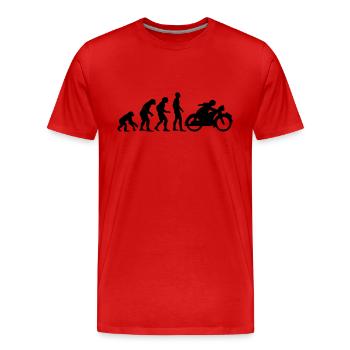 motor evolutio 1 - Männer Premium Bio T-Shirt - Rot - Vorne - Damien (186cm)