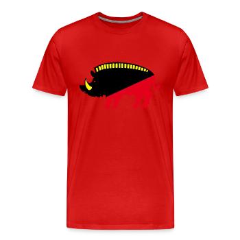 Verrat - T-shirt bio Premium Homme - rouge - Devant - Damien (186cm)