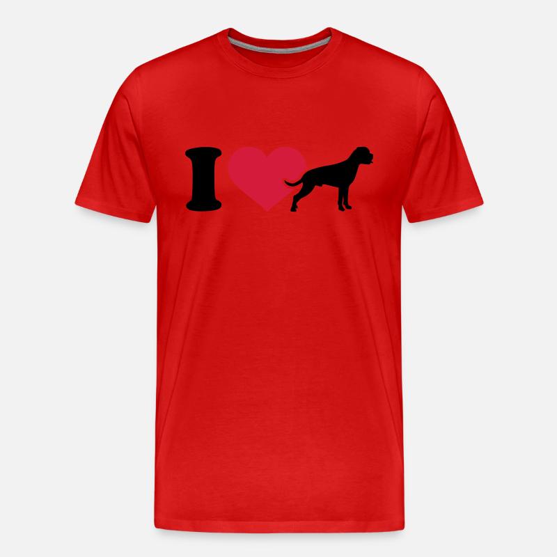 Boxer - Männer Premium Bio T-Shirt - Rot
