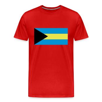 Bahamas Flagge - Männer Premium Bio T-Shirt - Rot - Vorne - Damien (186cm)