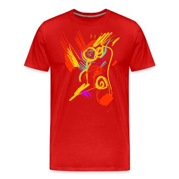 Kunst - Männer Premium Bio T-Shirt - Rot - Vorne - Damien (186cm)