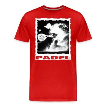 Padel - T-shirt bio Premium Homme - rouge - Devant - Damien (186cm)