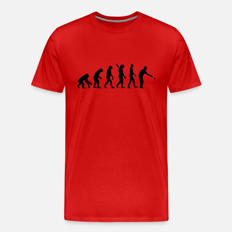 Pétanque Évolution - T-shirt bio Premium Homme - rouge