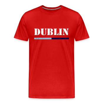 Dublin - Men's Premium Organic T-Shirt - red - Front - Damien (186cm)