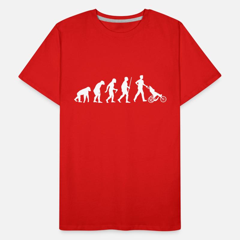 Daddy Papa Evolution Männer Premium Bio T-Shirt