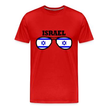 Israel - T-shirt bio Premium Homme - rouge - Devant - Damien (186cm)