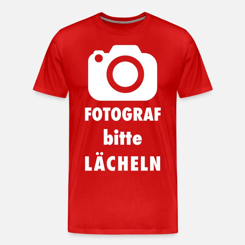 Fotograf - Männer Premium Bio T-Shirt - Rot