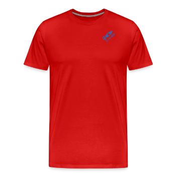 To the Moon BTC - Men's Premium Organic T-Shirt - red - Front - Damien (186cm)