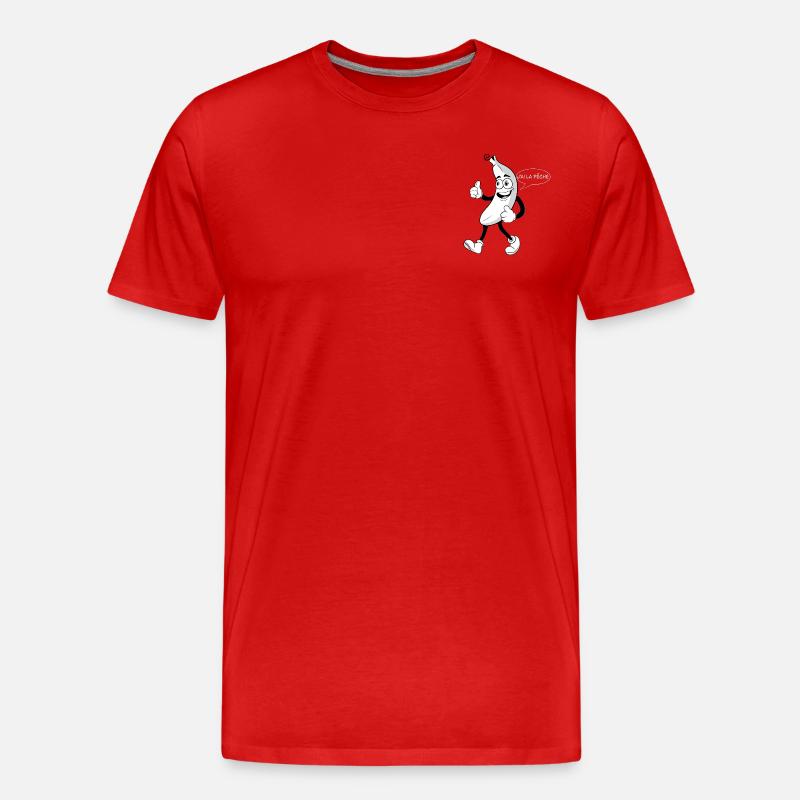 T-Shirt mit Bananen-Logo - Männer Premium Bio T-Shirt - Rot