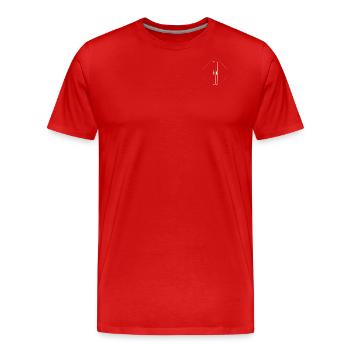 Ski - T-shirt bio Premium Homme - rouge - Devant - Damien (186cm)